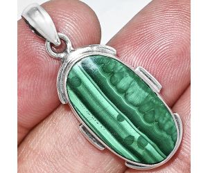 Malachite eye Pendant SDP153906 P-1072, 14x26 mm