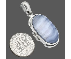 Blue Lace Agate Pendant SDP153910 P-1072, 14x23 mm