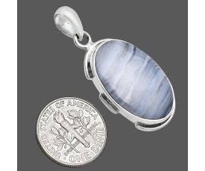 Blue Lace Agate Pendant SDP153916 P-1072, 15x23 mm