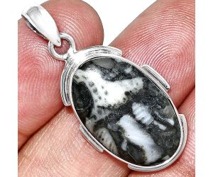 Mexican Cabbing Fossil Pendant SDP153920 P-1072, 14x22 mm