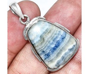 Blue Scheelite Pendant SDP153927 P-1072, 18x23 mm