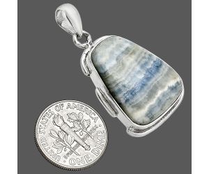 Blue Scheelite Pendant SDP153927 P-1072, 18x23 mm