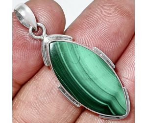 Malachite eye Pendant SDP153928 P-1072, 13x28 mm