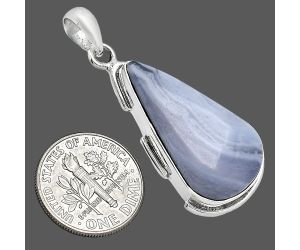 Blue Lace Agate Pendant SDP153930 P-1072, 15x27 mm