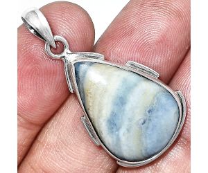 Blue Scheelite Pendant SDP153933 P-1072, 17x24 mm