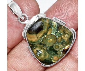 Rhyolite - Rainforest Jasper Pendant SDP153938 P-1072, 19x20 mm