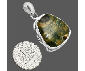 Rhyolite - Rainforest Jasper Pendant SDP153938 P-1072, 19x20 mm