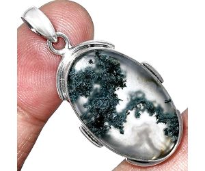 Horse Canyon Moss Agate Pendant SDP153944 P-1072, 17x28 mm