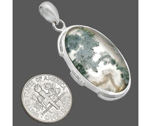 Horse Canyon Moss Agate Pendant SDP153944 P-1072, 17x28 mm