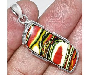 Fordite Detroit Agate Pendant SDP153945 P-1072, 12x29 mm