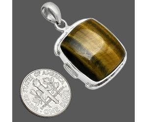 Tiger Eye Pendant SDP153948 P-1072, 19x20 mm