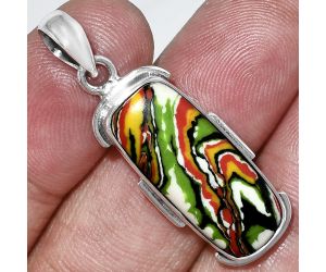 Fordite Detroit Agate Pendant SDP153954 P-1072, 10x24 mm