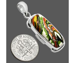 Fordite Detroit Agate Pendant SDP153954 P-1072, 10x24 mm