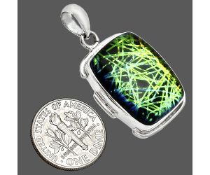 Dichroic Glass Pendant SDP153958 P-1072, 16x22 mm