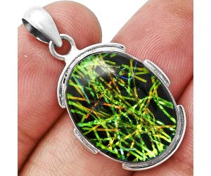 Dichroic Glass Pendant SDP153959 P-1072, 16x21 mm