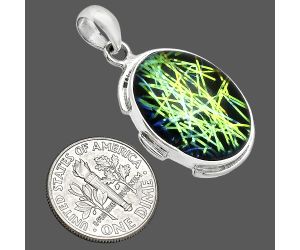 Dichroic Glass Pendant SDP153959 P-1072, 16x21 mm