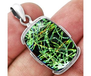 Dichroic Glass Pendant SDP153960 P-1072, 15x21 mm