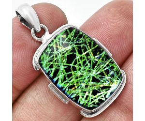 Dichroic Glass Pendant SDP153961 P-1072, 16x21 mm