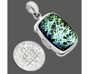 Dichroic Glass Pendant SDP153961 P-1072, 16x21 mm