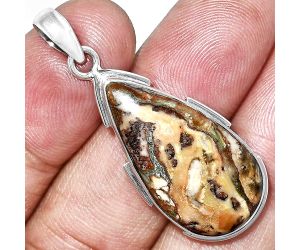 Rosetta Picture Jasper Pendant SDP153963 P-1072, 15x27 mm