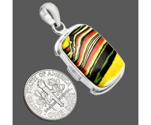 Fordite Detroit Agate Pendant SDP153966 P-1072, 15x21 mm