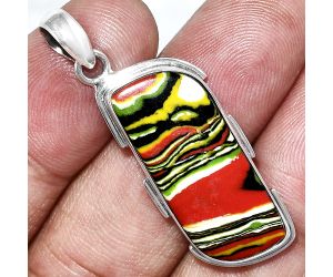 Fordite Detroit Agate Pendant SDP153968 P-1072, 12x28 mm