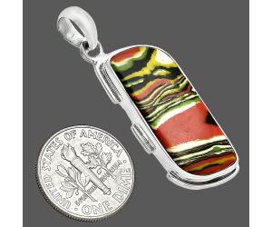 Fordite Detroit Agate Pendant SDP153968 P-1072, 12x28 mm