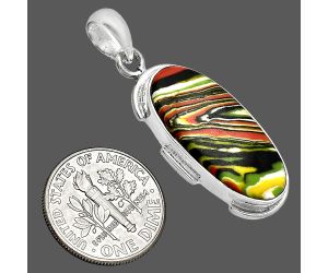 Fordite Detroit Agate Pendant SDP153971 P-1072, 12x24 mm