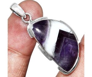 Chevron Amethyst Pendant SDP153976 P-1072, 15x26 mm