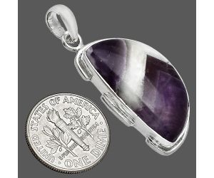 Chevron Amethyst Pendant SDP153976 P-1072, 15x26 mm