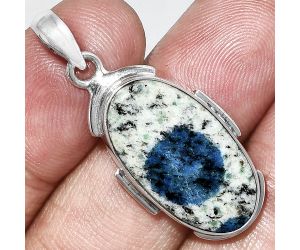 K2 Blue - Azurite In Quartz Pendant SDP153991 P-1072, 13x23 mm