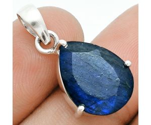 Faceted Blue Labradorite Pendant SDP157048 P-1013, 12x16 mm