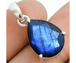 Faceted Blue Labradorite Pendant SDP157051 P-1013, 12x16 mm