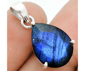 Faceted Blue Labradorite Pendant SDP157056 P-1013, 12x16 mm