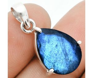 Faceted Blue Labradorite Pendant SDP157057 P-1013, 12x16 mm