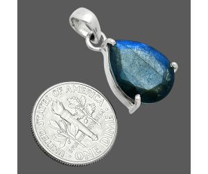 Faceted Blue Labradorite Pendant SDP157058 P-1013, 12x16 mm