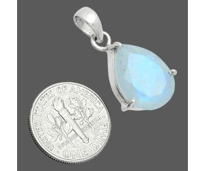 Faceted Rainbow Moonstone Pendant SDP157059 P-1013, 12x16 mm