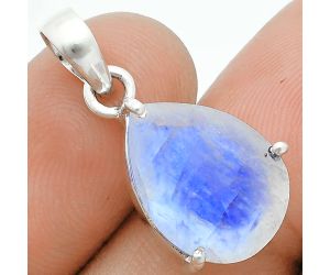 Faceted Rainbow Moonstone Pendant SDP157063 P-1013, 12x16 mm