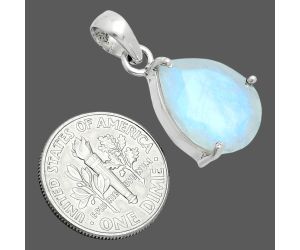 Faceted Rainbow Moonstone Pendant SDP157063 P-1013, 12x16 mm