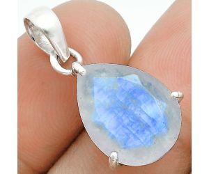 Faceted Rainbow Moonstone Pendant SDP157064 P-1013, 12x16 mm