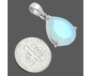 Faceted Rainbow Moonstone Pendant SDP157064 P-1013, 12x16 mm