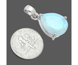 Faceted Rainbow Moonstone Pendant SDP157065 P-1013, 12x16 mm