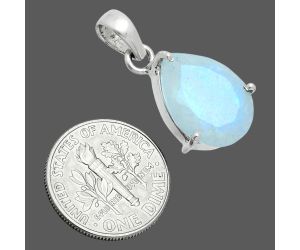 Faceted Rainbow Moonstone Pendant SDP157066 P-1013, 12x16 mm