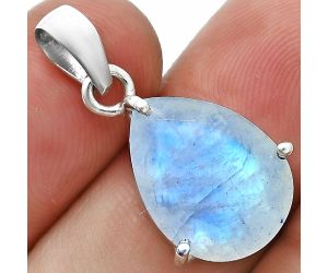 Faceted Rainbow Moonstone Pendant SDP157067 P-1013, 12x16 mm