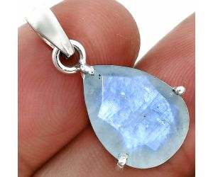 Faceted Rainbow Moonstone Pendant SDP157068 P-1013, 12x16 mm