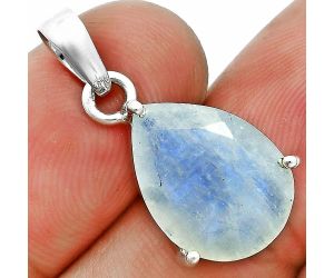 Faceted Rainbow Moonstone Pendant SDP157071 P-1013, 12x16 mm