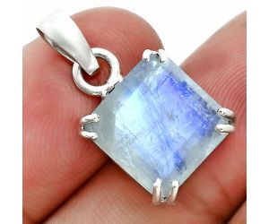 Faceted Rainbow Moonstone Pendant SDP157074 P-1013, 12x12 mm