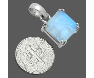 Faceted Rainbow Moonstone Pendant SDP157078 P-1013, 12x12 mm