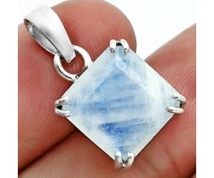 Faceted Rainbow Moonstone Pendant SDP157079 P-1013, 12x12 mm