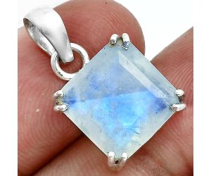 Faceted Rainbow Moonstone Pendant SDP157087 P-1013, 12x12 mm